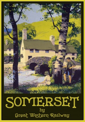 Great Western Railway Somerset travel poster
